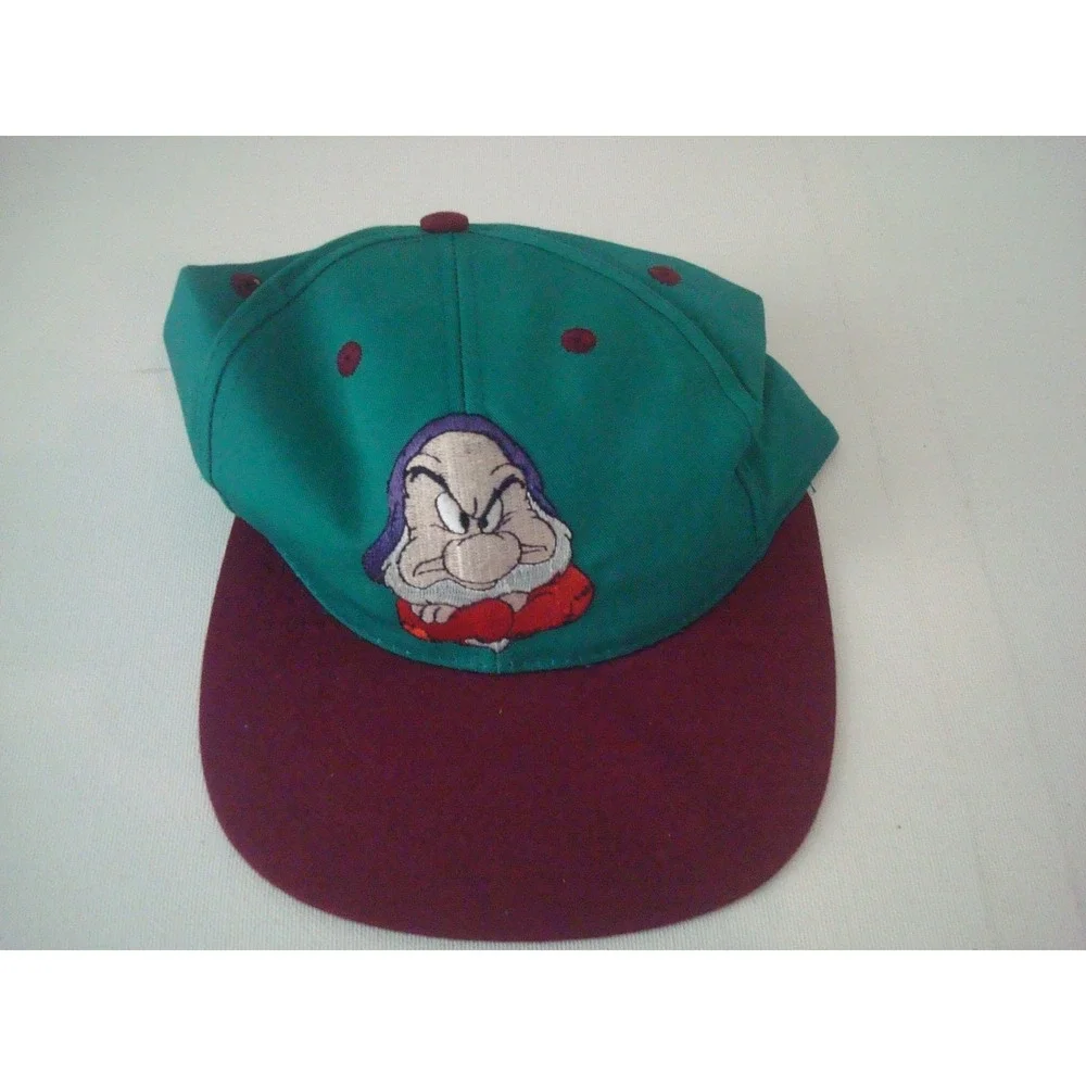 YOUTH-- GRUMPY DISNEY  SNAPBACK 1999  ‎ ADJUSTABLE HAT CAP DEADSTOCK  VINTAGE U3